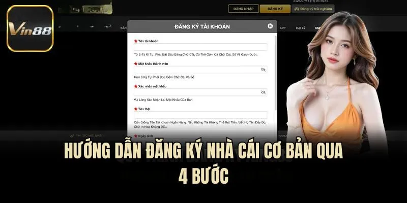Hướng dẫn đăng ký nhà cái cơ bản qua 4 bước